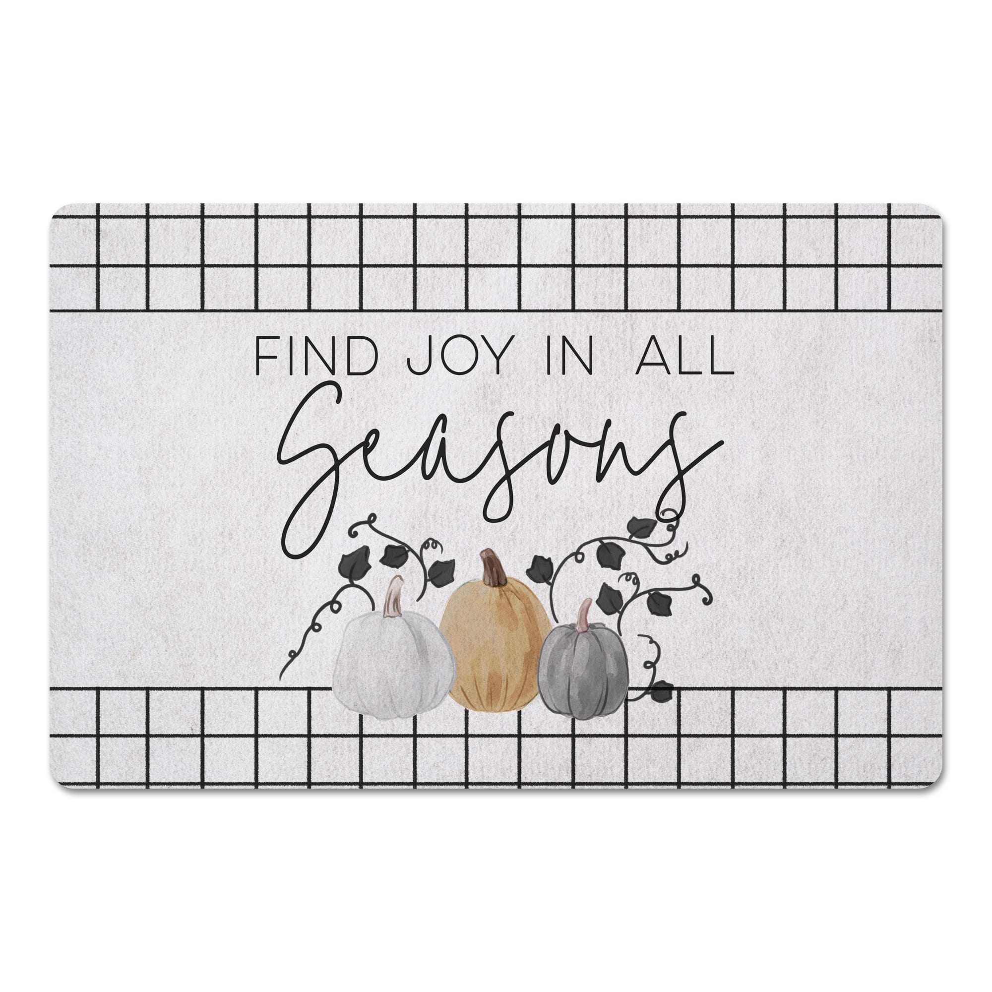 Joy In All Seasons Pumpkin Floor Mat
